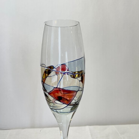Milano Collection Hand Made Romanian Crystal Milano Champagne Glasses - Picture 3 of 5